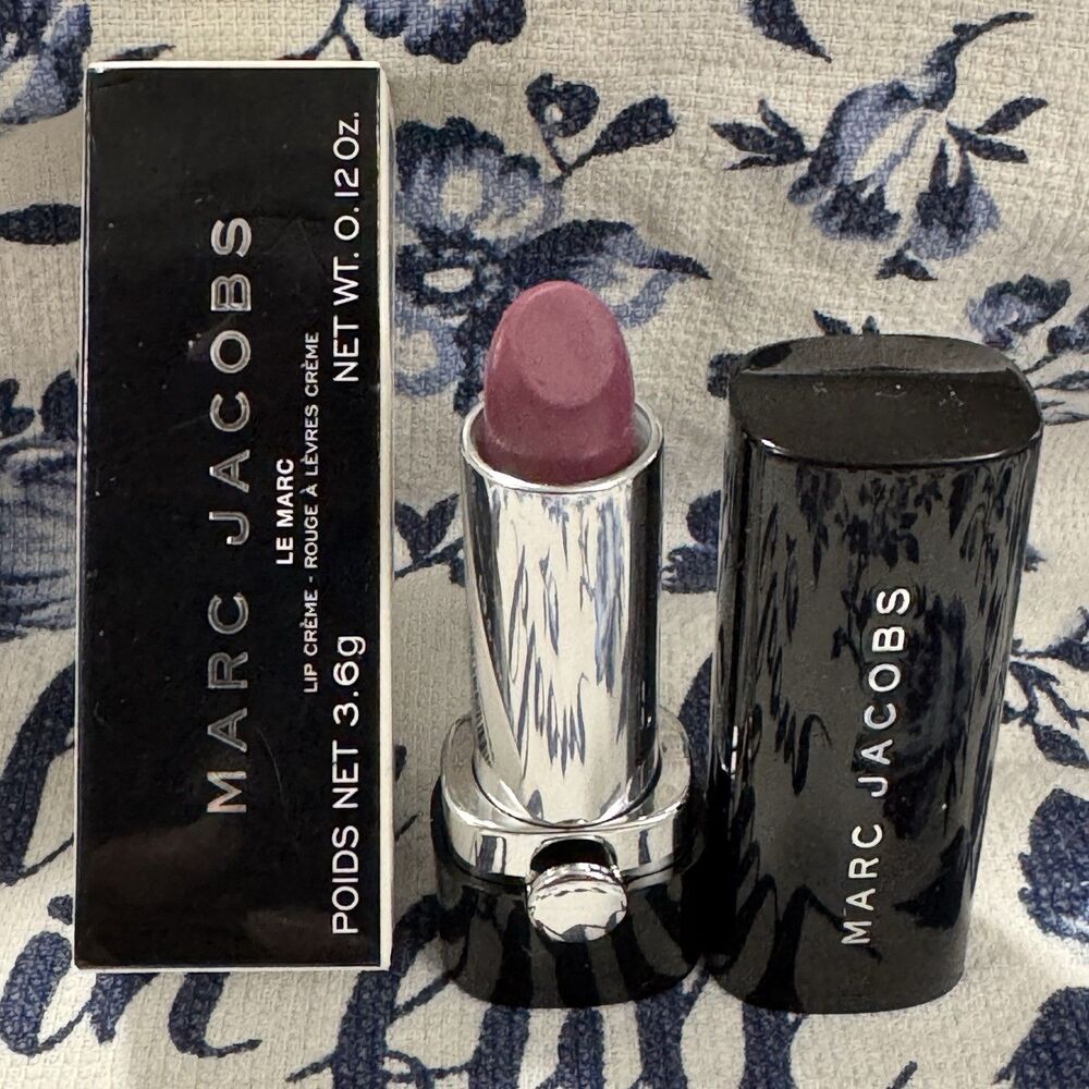Marc Jacobs Le Marc Lip Creme Lipstick Vinyl Dream 282 Mauve Plum Full Sz NIB